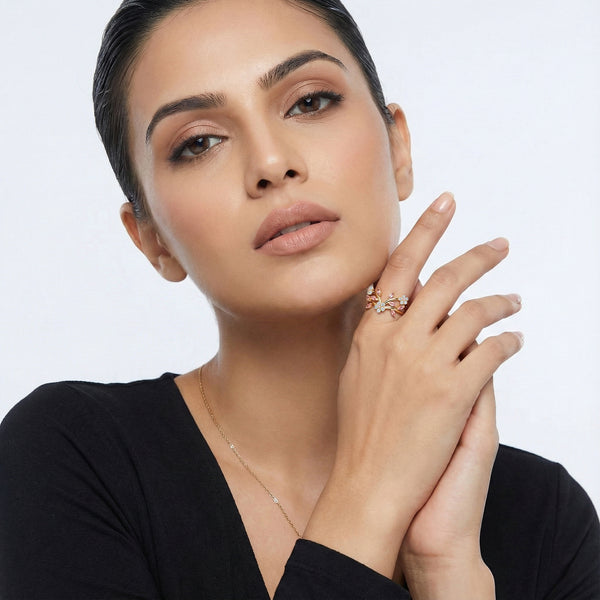 Lukson Blush Bouquet Lab Grown Diamond Ring Online