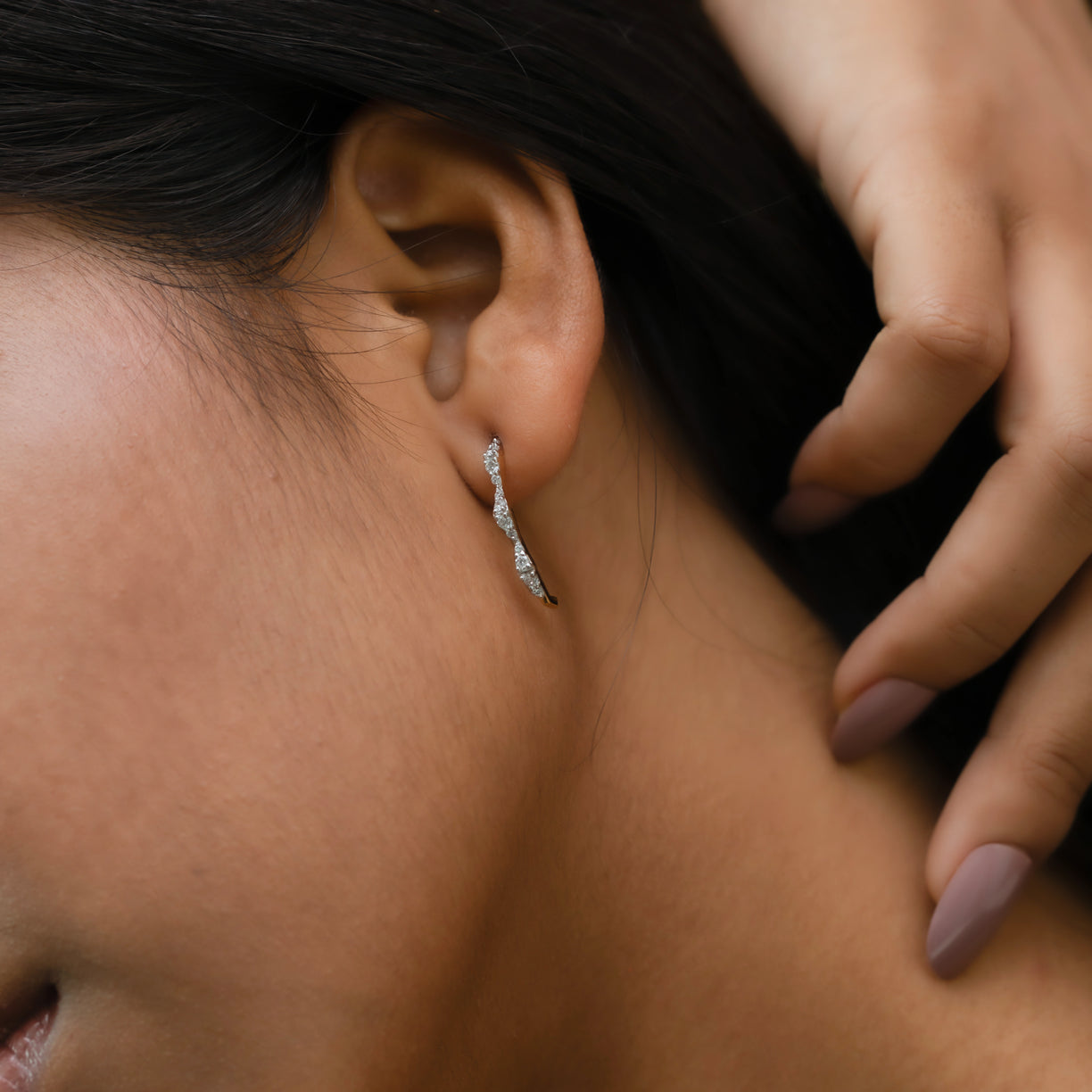 Radiance Edge - Lab Diamond Hoop Earrings