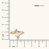 Asymmetrical Starlight Pure Gold Lab Diamond Solitaire Ring