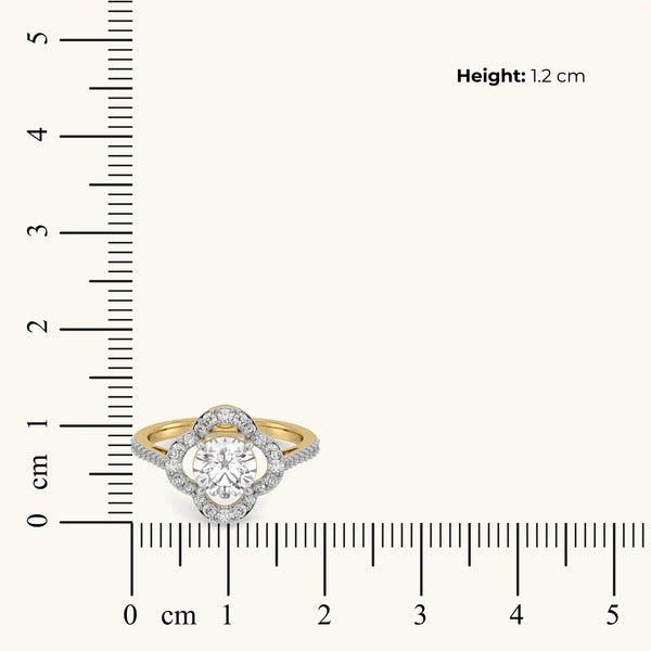 Majestic Bloom - Pure Gold Lab Diamond Engagement Ring