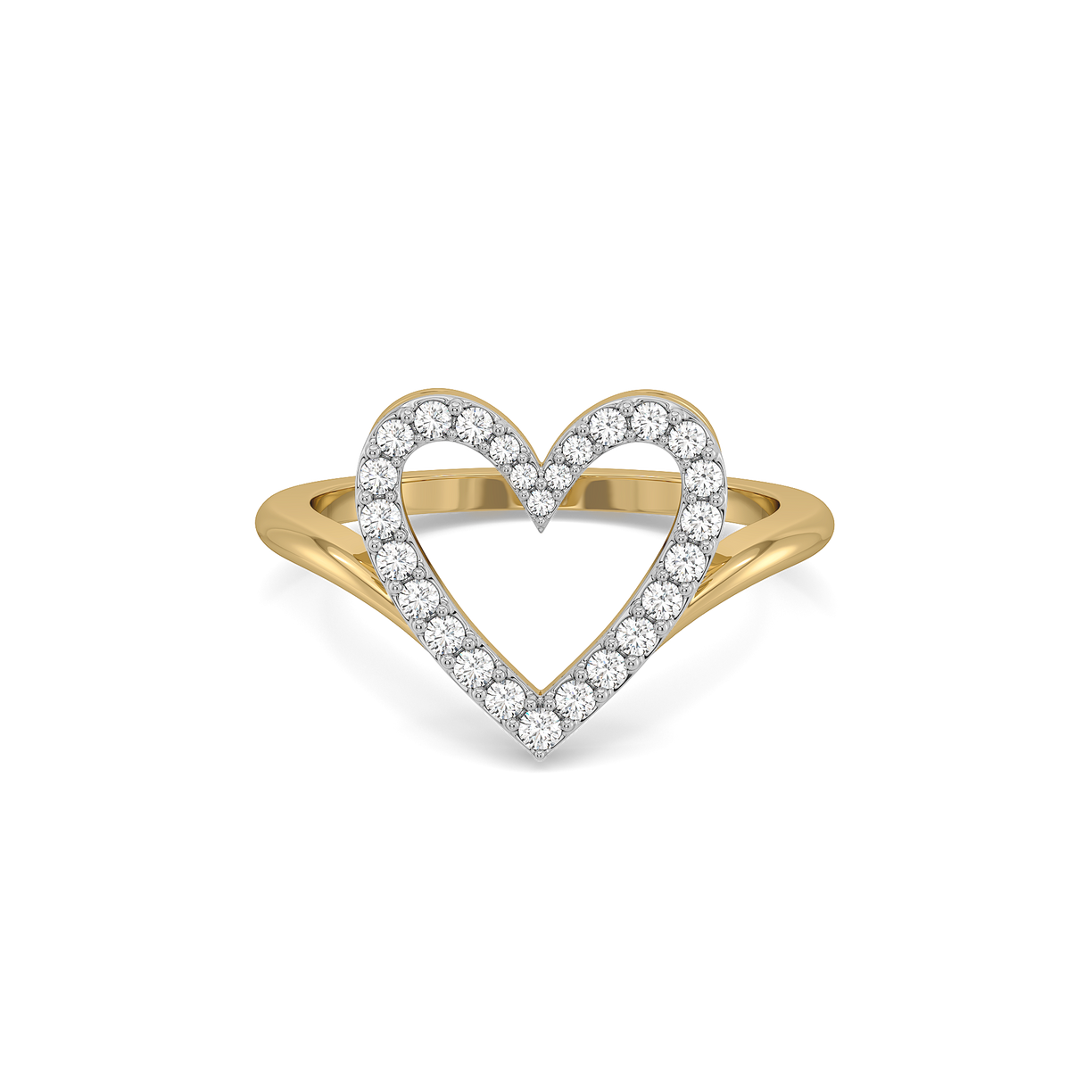 Everlasting Journey Heart Ring - 18kt Gold Vermeil Lab Grown Diamond