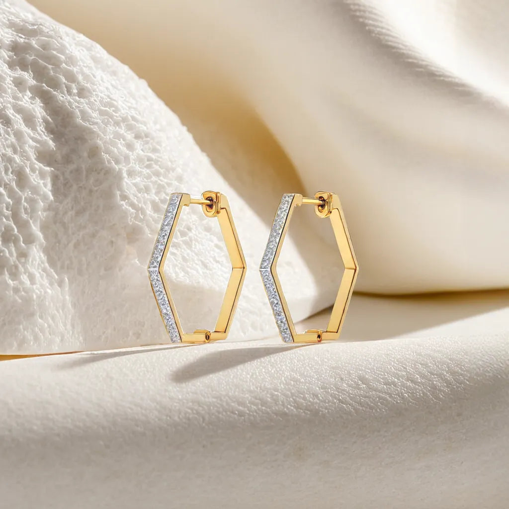 Classic Huggies - Lab Diamond  Earrings