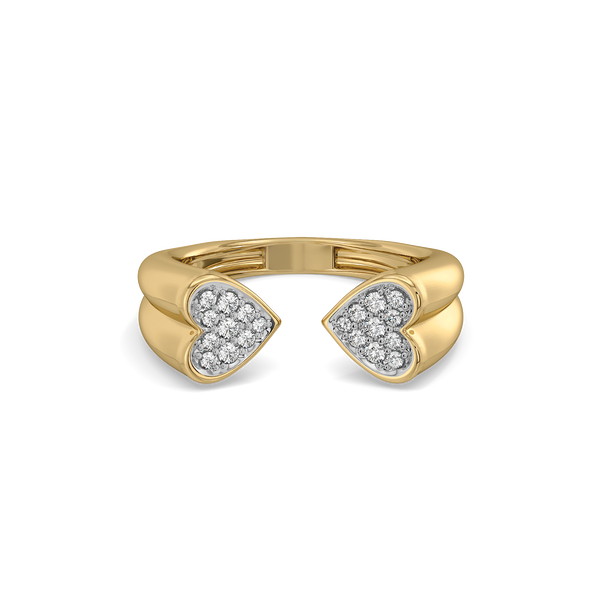 Timeless Loop 18kt Gold Vermeil Lab Grown Diamond Heart Ring - Lukson