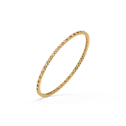 Beaded Lab Diamond Bangle