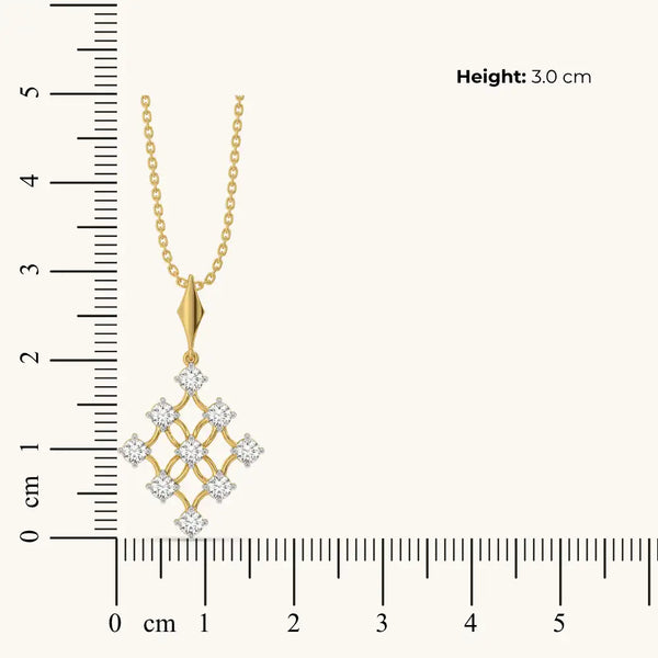 Netfall Pure Gold Lab Diamond Pendant