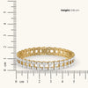 Open Mesh Pure Gold Lab Diamond Tennis Bracelet