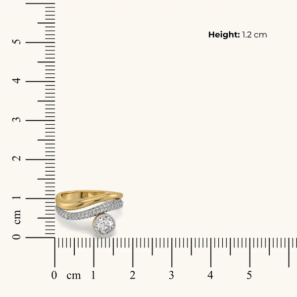 Draped in Gold - Pure Gold Lab Diamond Ring