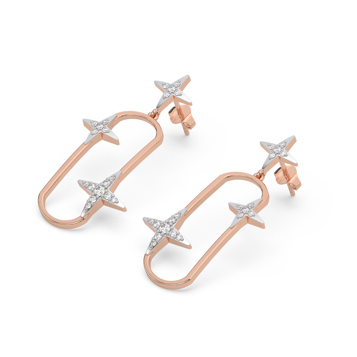 Shooting Star - Lab Diamond Drop Earrings