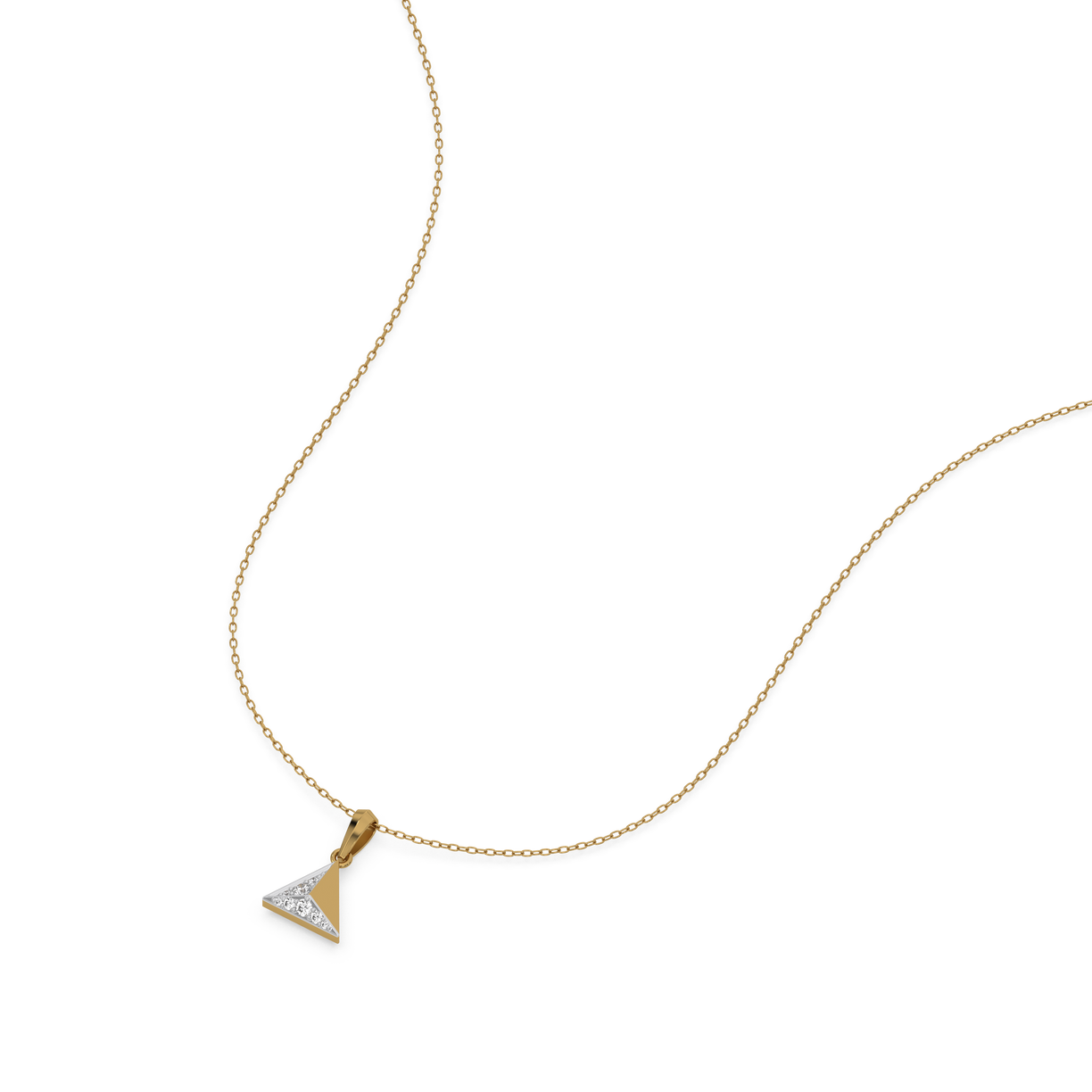 Prism Point Pendant - 18kt Gold Vermeil Lab Grown Diamond Necklace