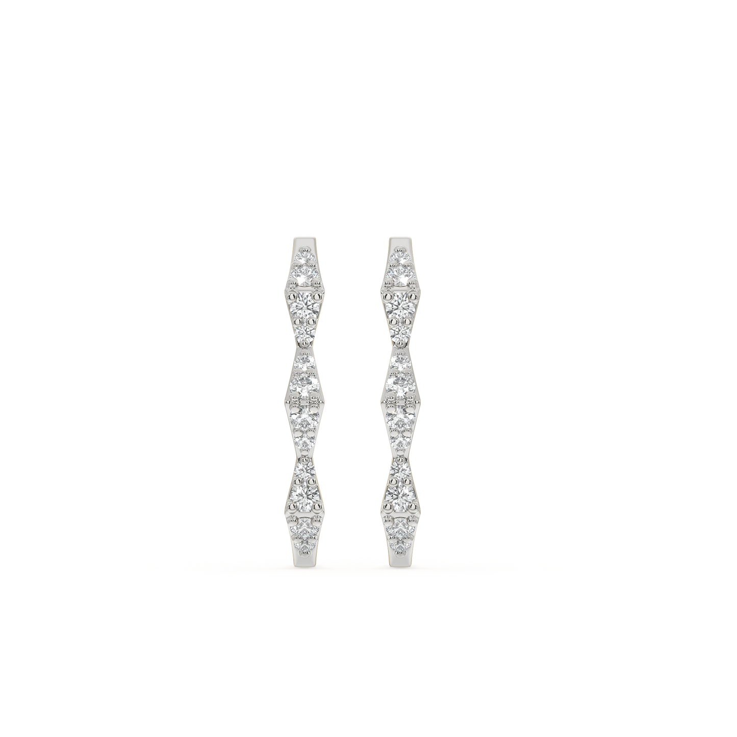 Radiance Edge - Lab Diamond Hoop Earrings