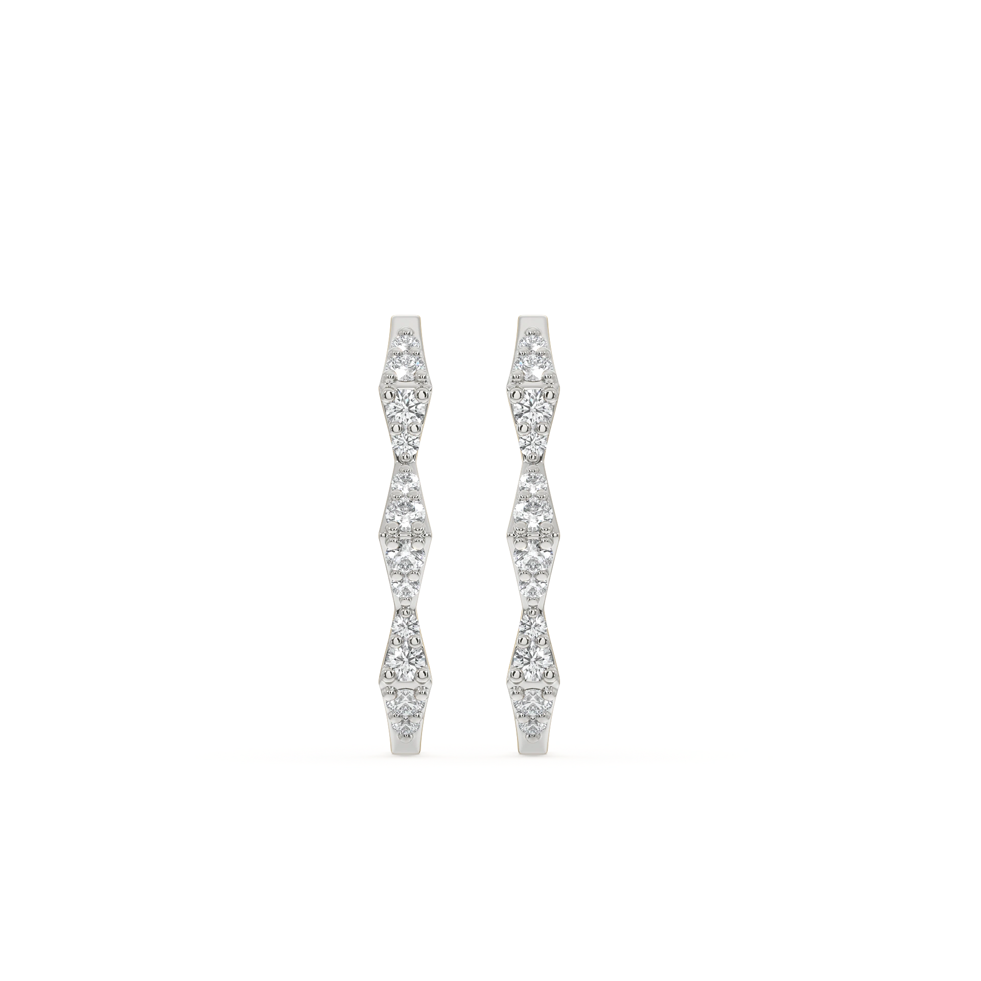 Radiance Edge - Lab Diamond Hoop Earrings