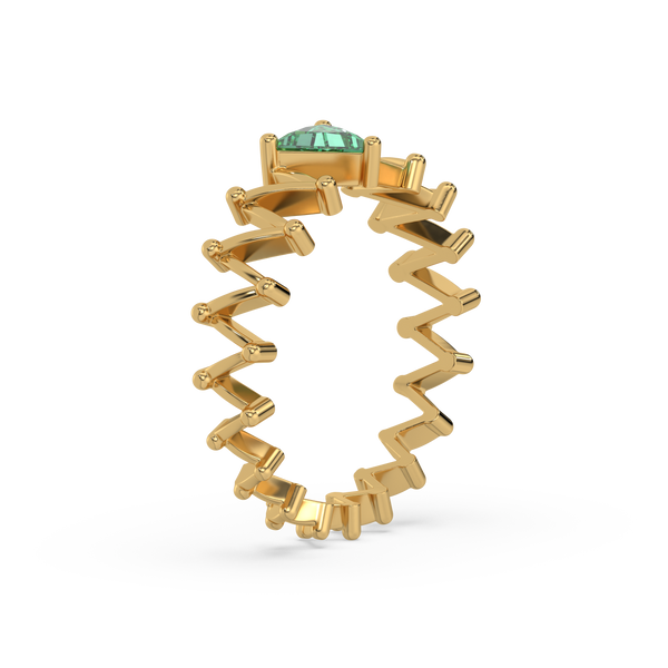 Lukson Nature's Flow Emerald Lab Grown Diamond Band Ring Online