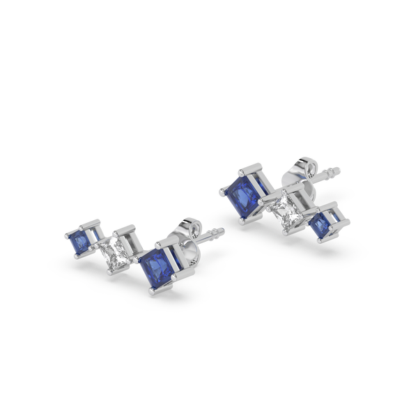 Lab grown diamond earrings closeup - Lukson