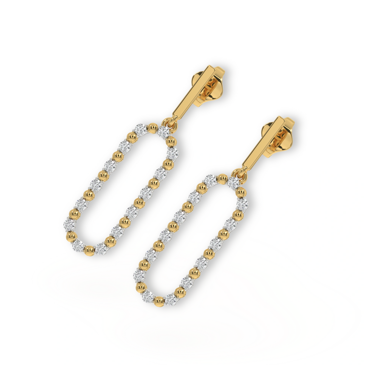 Elegant - Lab Diamond Drop Earrings