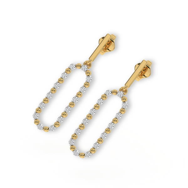 Elegant Lukson lab diamond earrings