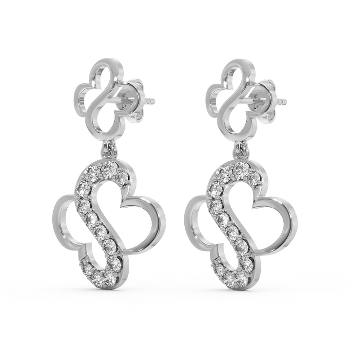 Clover S-Drops - Lab Diamond Earrings