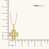 Floral Loop -Pure Gold Lab Diamond Pendant