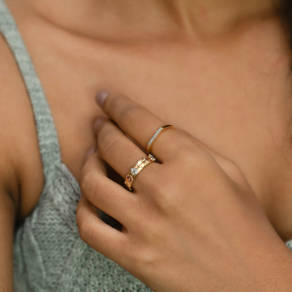 Lucky Stack Clover Ring