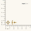 Polaris Compass - Pure Gold Lab Diamond Earrings