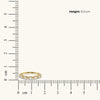 Destiny Band Lab Grown Diamond Ring - Dimension measure on scale