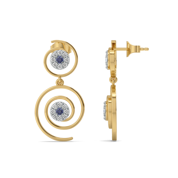Lukson Evil Eye Lab Diamond Drop Earrings