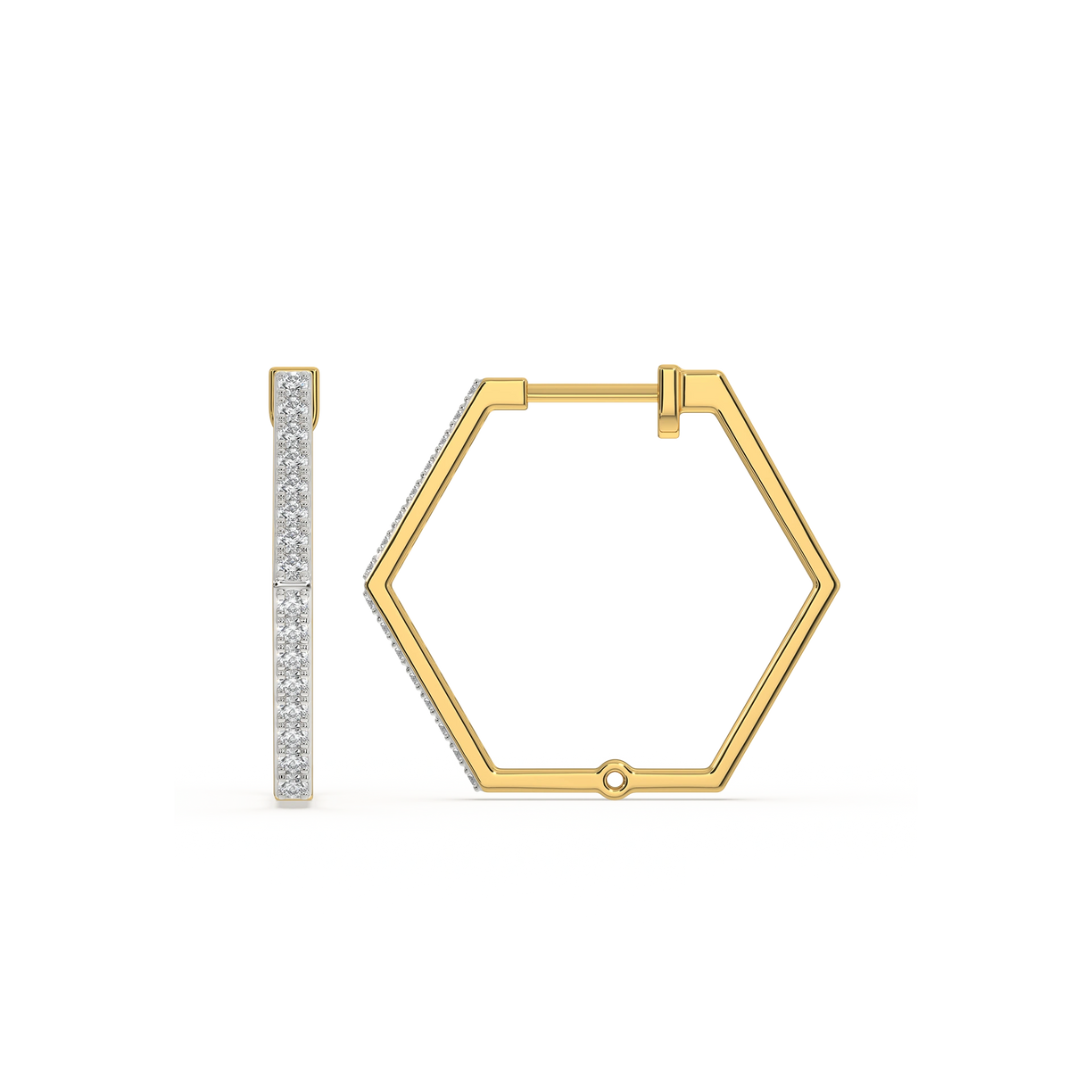 Classic Huggies - Lab Diamond  Earrings