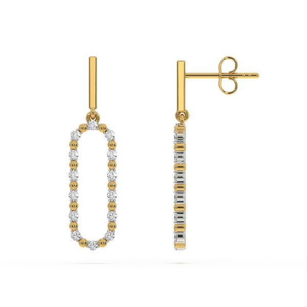 Premium lab diamond earrings Lukson