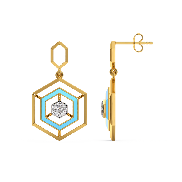Hexa Glam Lab Diamond Drop Earrings for Women