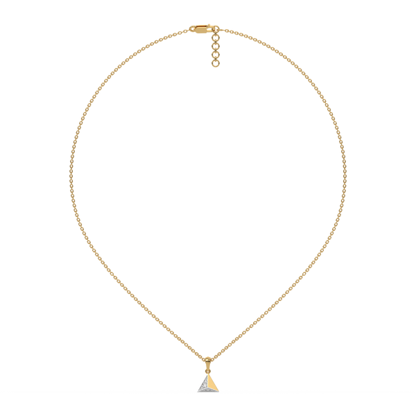 Prism Point Pendant 18kt Gold Vermeil Lab Grown Diamond Necklace for Women - Lukson 