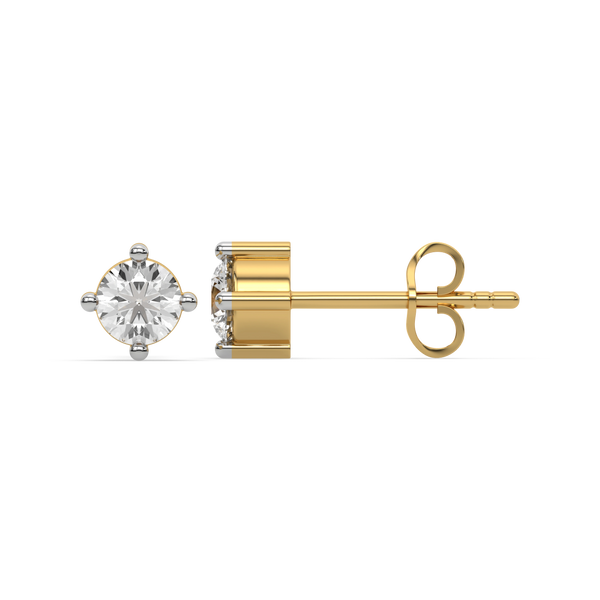 Lukson Golden Edge 18k Gold Lab Grown Diamond Earrings in India 