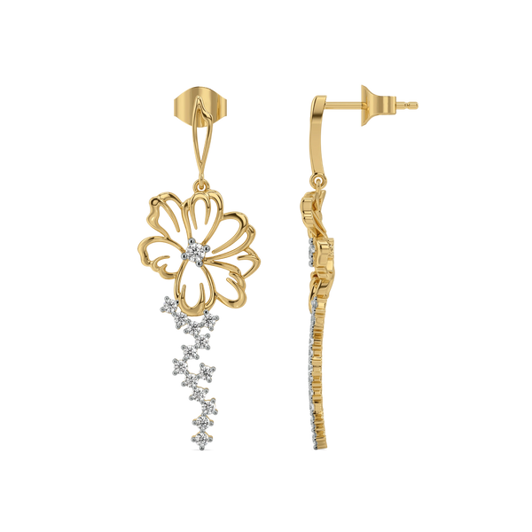 Stliysh lab grown diamond flora earrings - Lukson 
