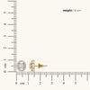 Empress Oval - Pure Gold Lab Diamond Solitaire Earrings