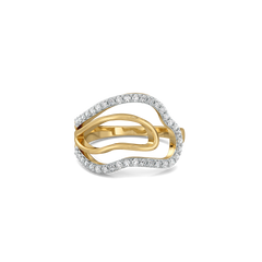Abstract Curves - Lab Diamond Cocktail Ring