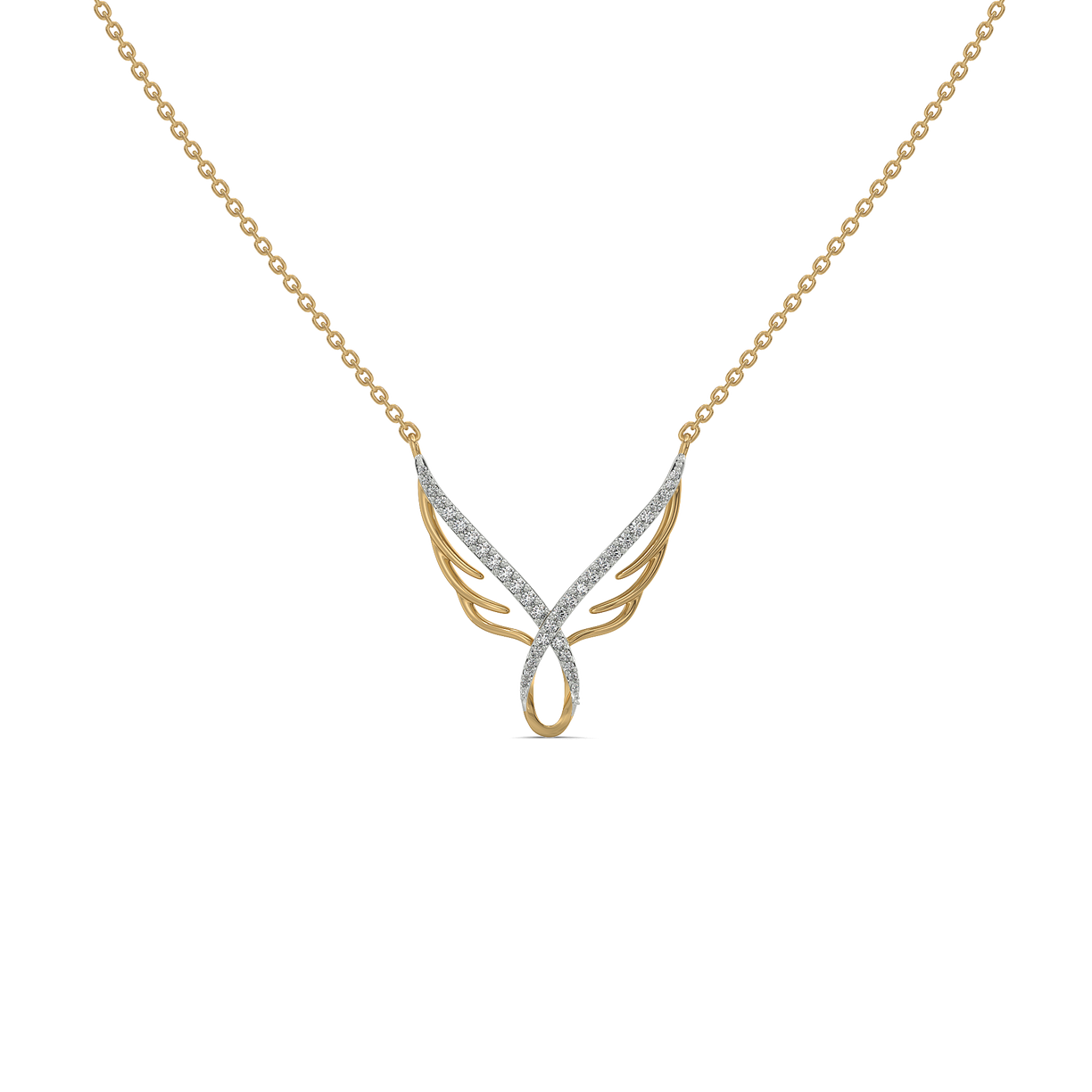Angel's Embrace - 18kt Gold Vermeil Lab Grown Diamond Necklace