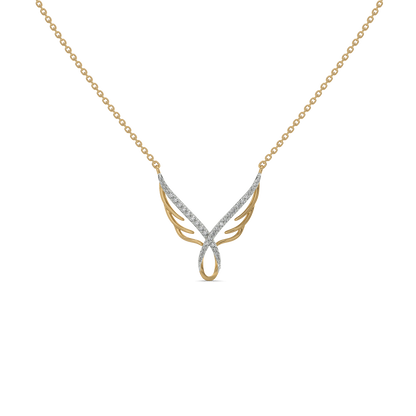 Angel's Embrace - 18kt Gold Vermeil Lab Grown Diamond Necklace