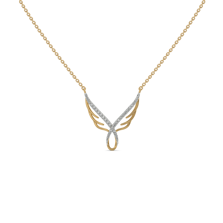 Angel's Embrace - 18kt Gold Vermeil Lab Grown Diamond Necklace