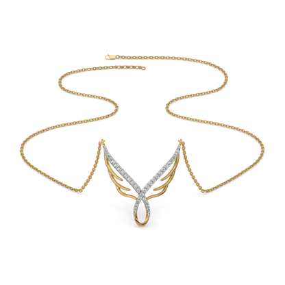 Angel's Embrace - 18kt Gold Vermeil Lab Grown Diamond Necklace
