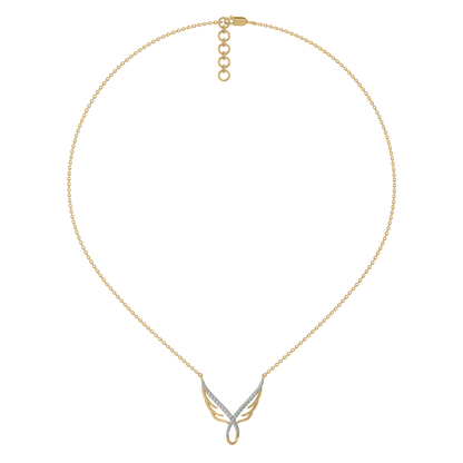 Angel's Embrace - 18kt Gold Vermeil Lab Grown Diamond Necklace