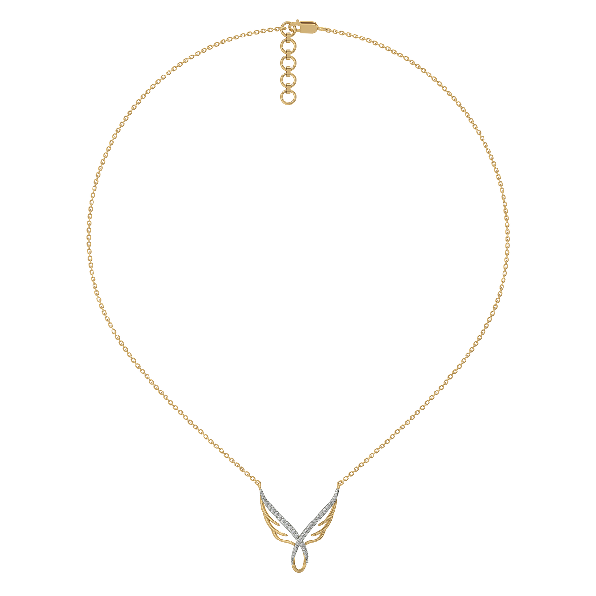 Angel's Embrace - 18kt Gold Vermeil Lab Grown Diamond Necklace