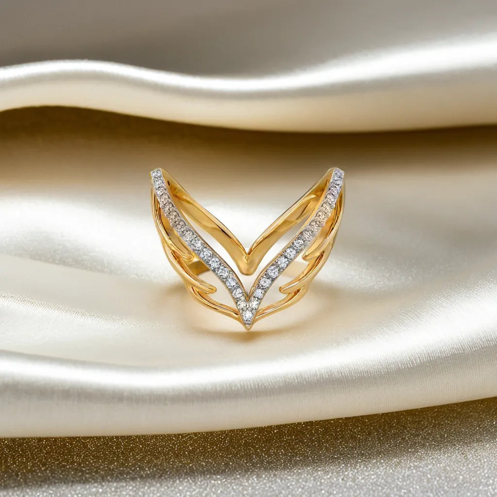 Angel's Embrace Vanki Ring-18kt Gold Vermeil Lab Grown Diamond Ring