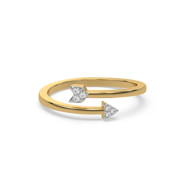 Lukson Arrowhead Lab Grown Diamond Open Top Ring in India