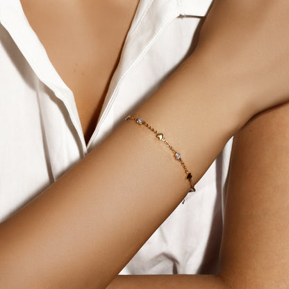 Beating Heart - Lab Grown Diamond Station Bracelet