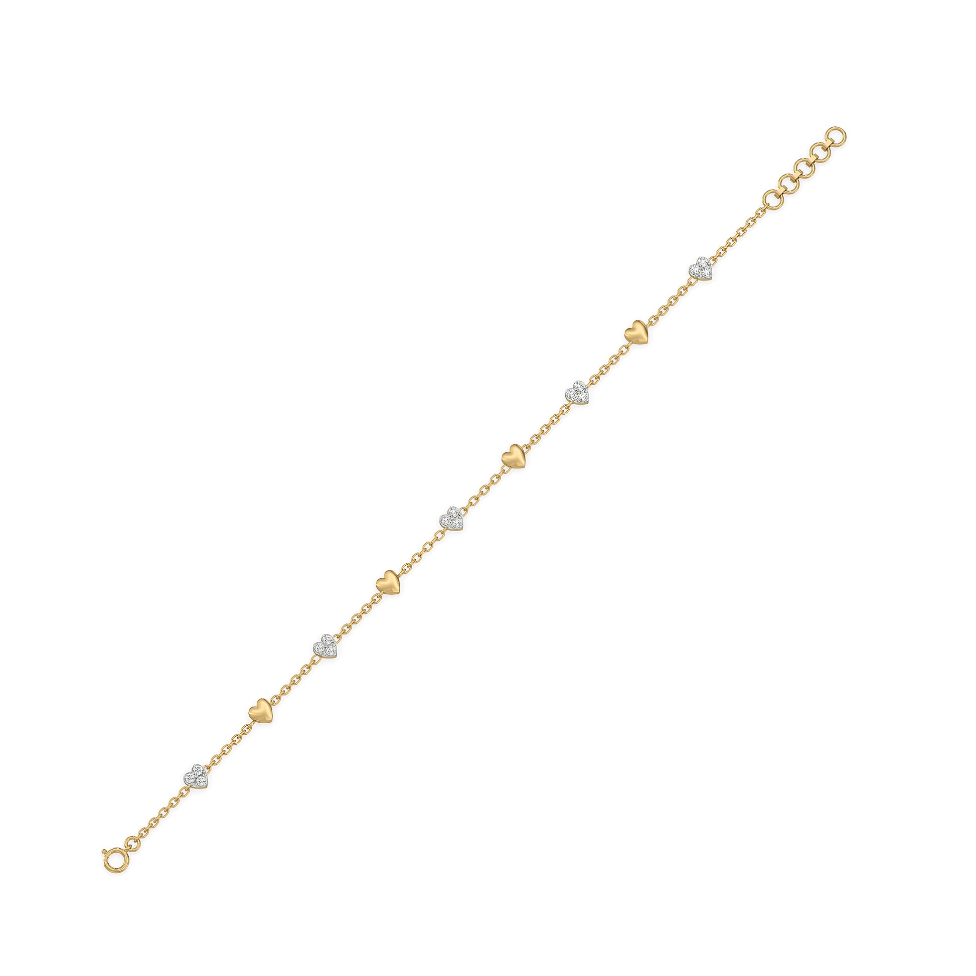 Beating Heart - Lab Grown Diamond Station Bracelet