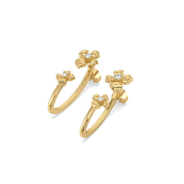 Blossom - Lab Diamond Hoop Earrings