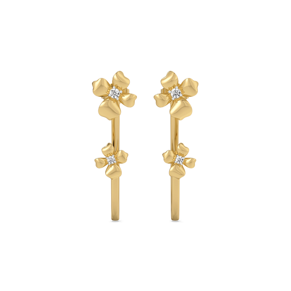 Blossom - Lab Diamond Hoop Earrings