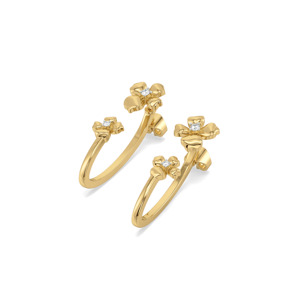 Blossom - Lab Diamond Hoop Earrings