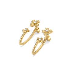 Blossom - Lab Diamond Hoop Earrings