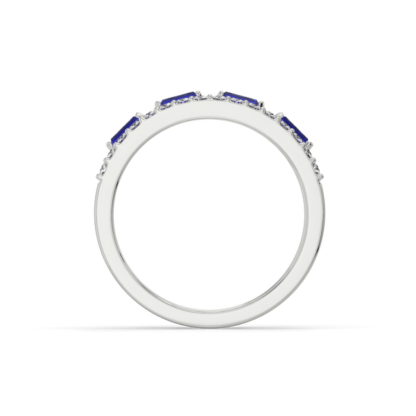 Blue Sapphire Soiree Fashion Lab Grown Diamond Ring Online in India - Lukson 