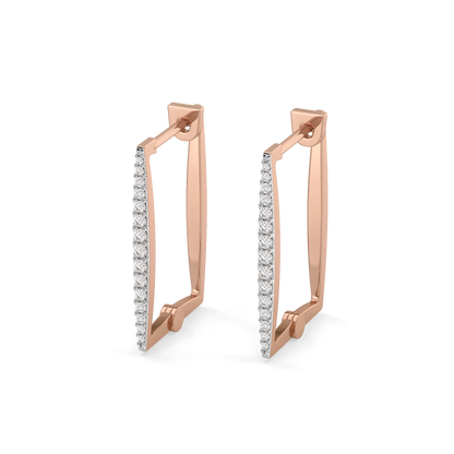 Blush Huggies - 18kt Rose Gold Vermeil Lab Grown Diamond Earrings