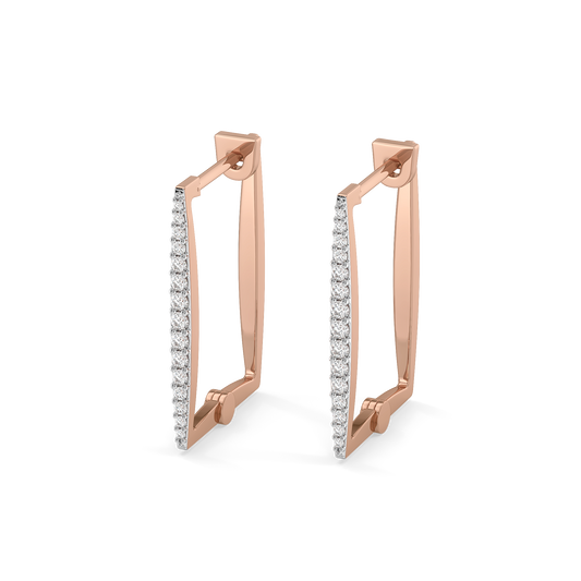 Blush Huggies - 18kt Rose Gold Vermeil Lab Grown Diamond Earrings